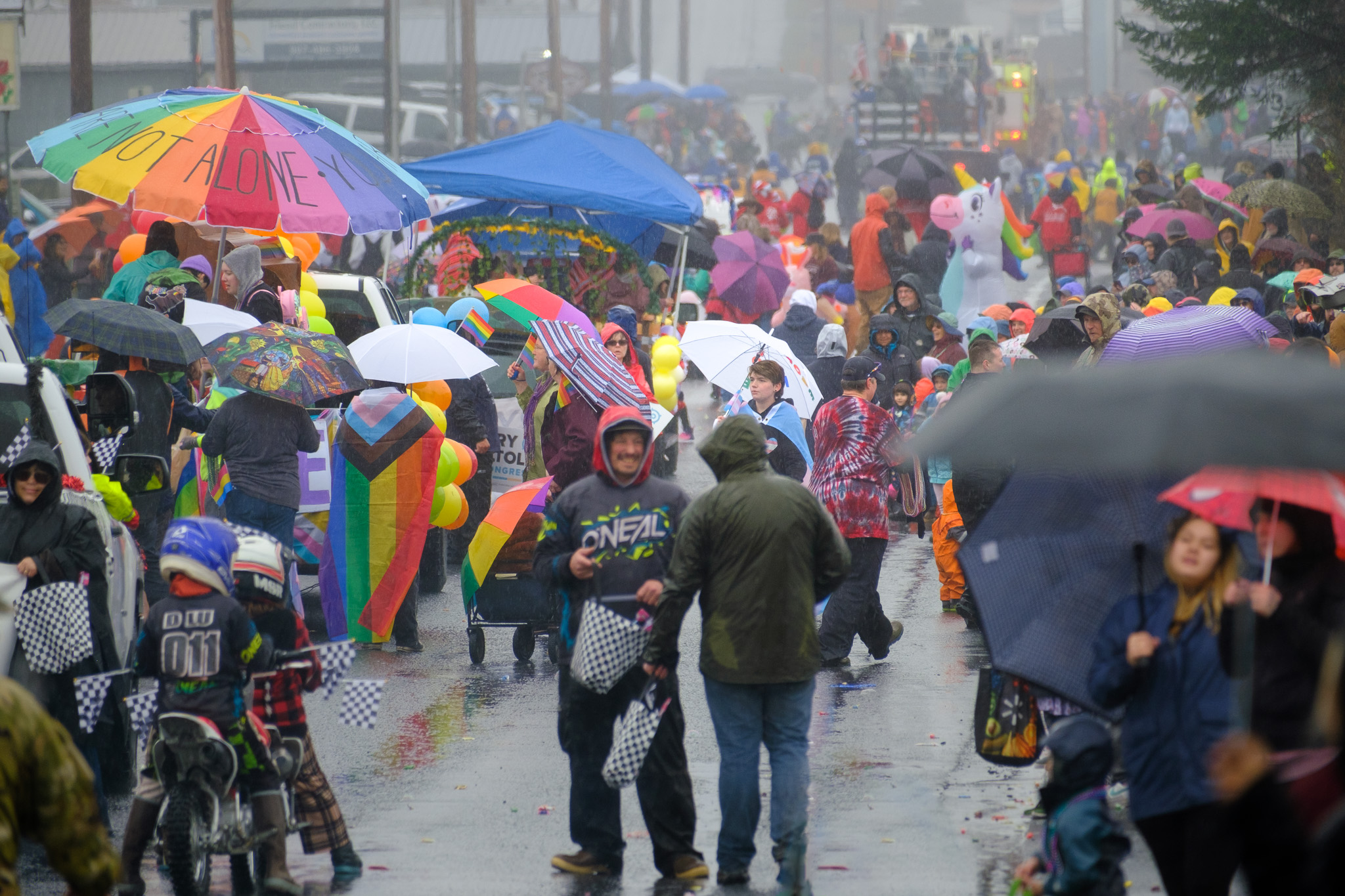 Rain didn't dampen the mood at this year's Crab Fest Grand Parade